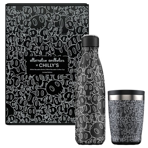 Bottle & coffeecup Box Skulls